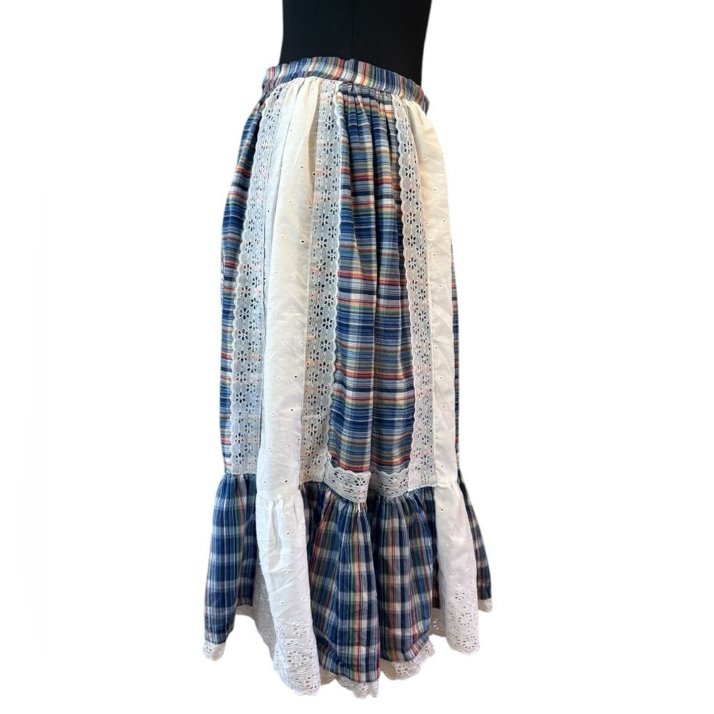 Vintage Striped White Prairie Circle Skirt - Picture 10 of 12
